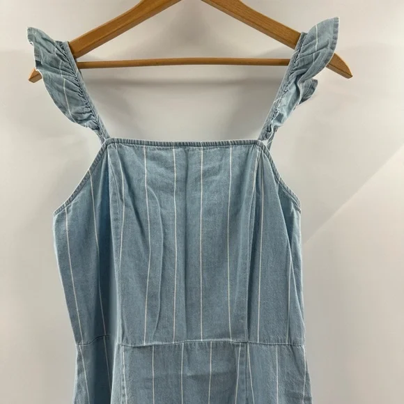 Sadie & Sage Blue Ruffled Cotton Dress – Size Small - Picture 2 of 8